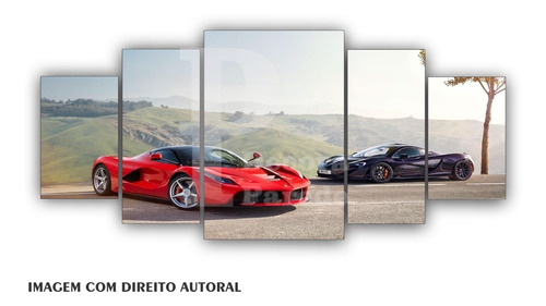 Quadro Decorativo De Parede Ferrari Vermelho Preto Laferrari Shopee Brasil