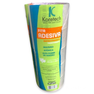 Fita adesiva transparente 45 x 45  Larga -  Embalar Resistente - 5 rolos em Oferta na Shopee