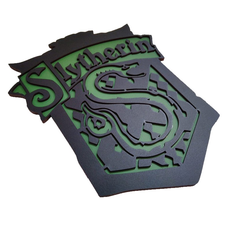 Quadro Sonserina, Quadro Harry Potter, em RELEVO, MDF, Quadro SLYTHERIN