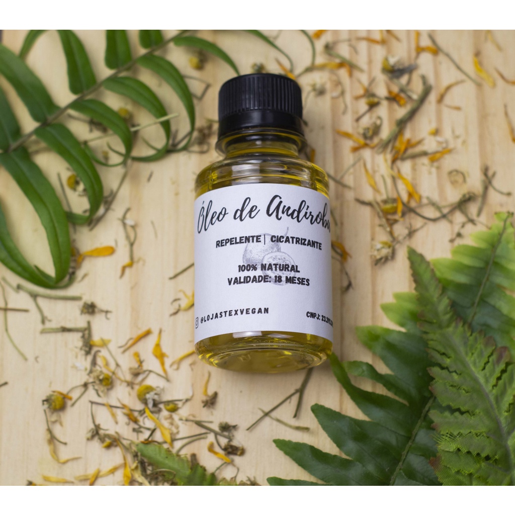 Óleo Vegetal de Andiroba 100mL | Cicatrizante, Reduz Dores e Repelente - 100% Natural e Puro
