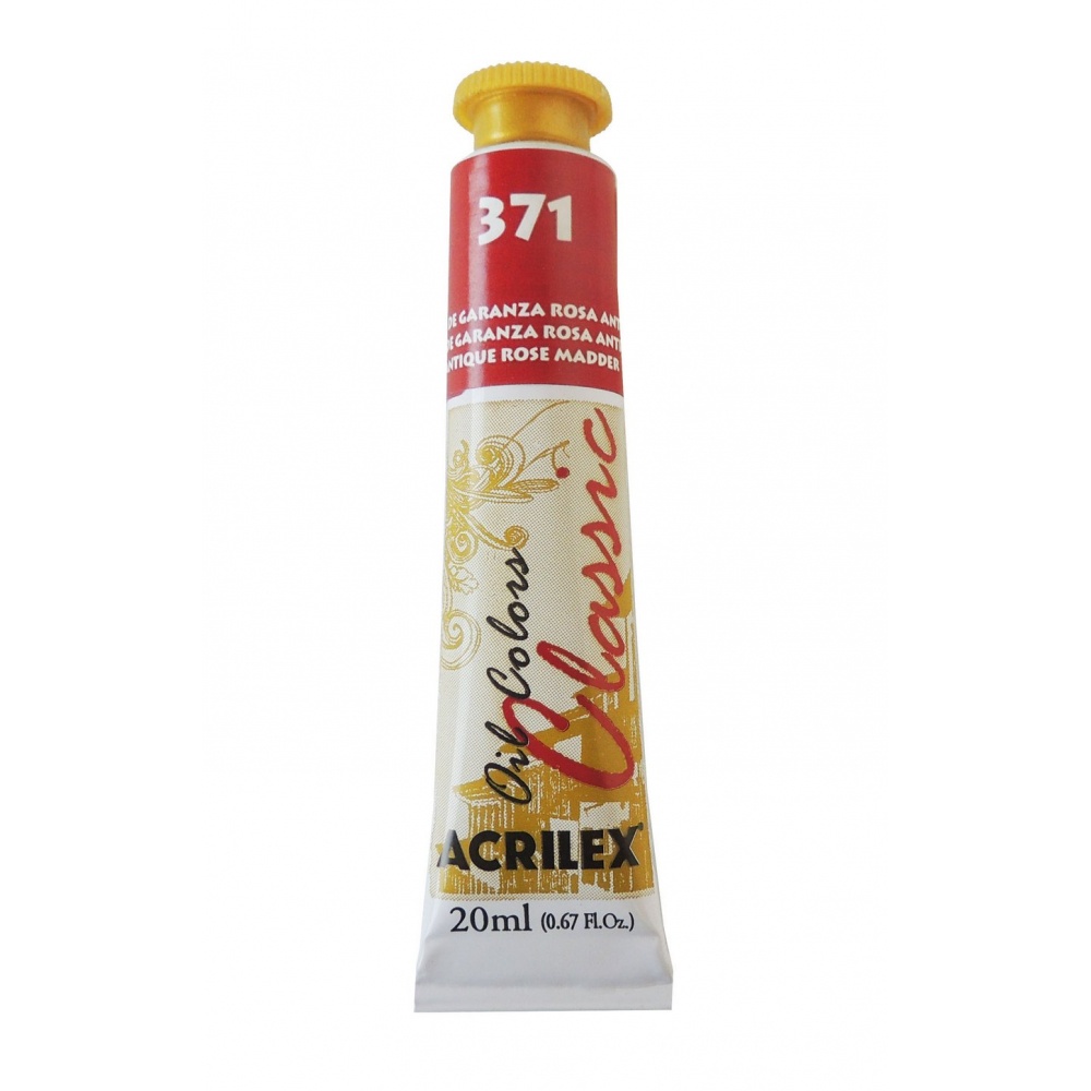 Tinta a Oleo Laca de Garanza Rosa Antigo 371 - Acrilex 20 ml