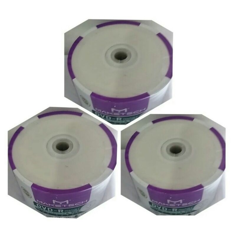 50 DVD-R PRINTABLE MAKETECH 4.7 GB 120 MINUTOS 16X