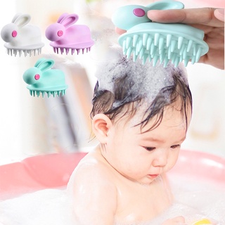 Silicone Cabeça Corpo Couro Cabeludo Escova De Massagem / Pente De Lavagem De Cabelo Shampoo Spa Escova De Banho Do Bebê Para O Banheiro