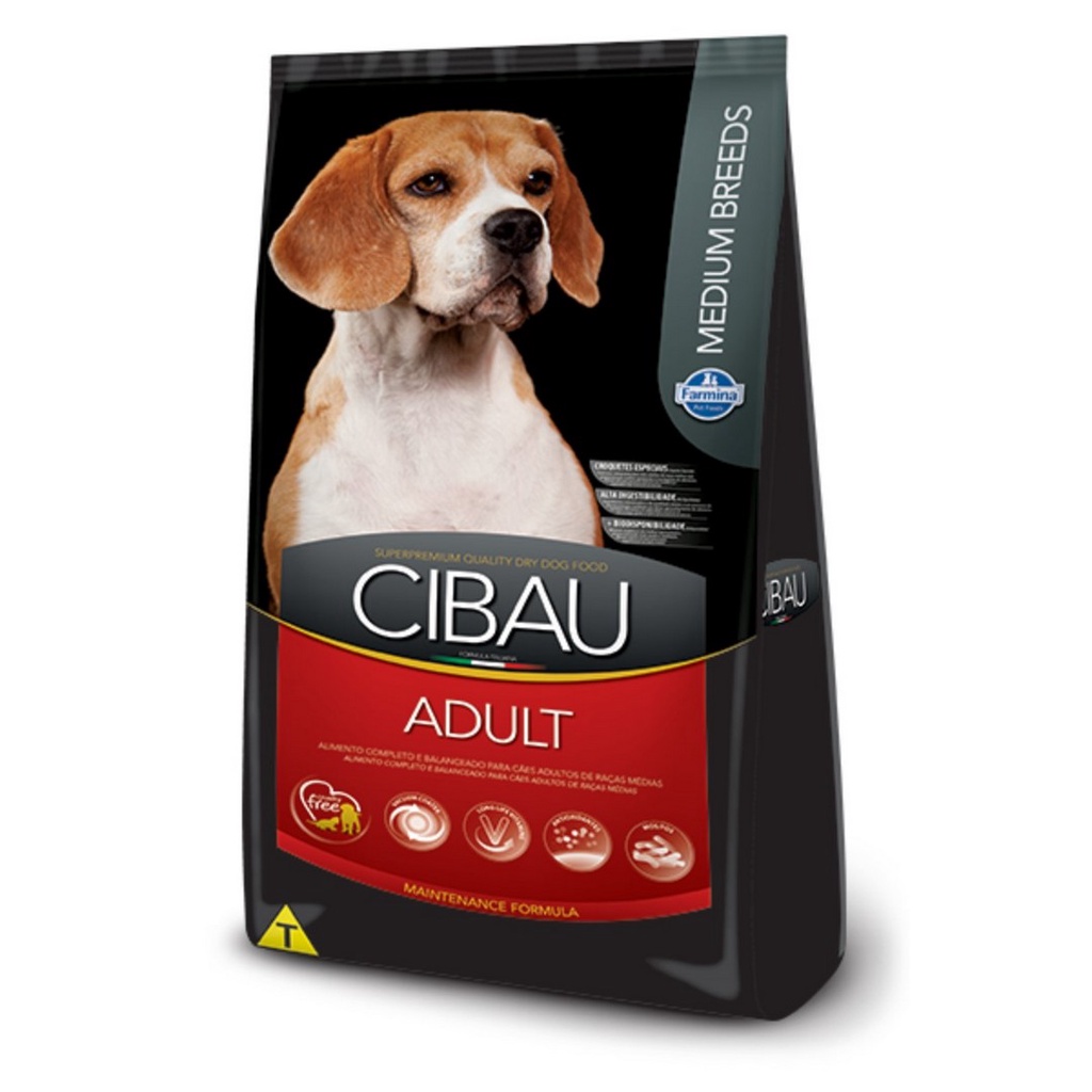 Ração P/ Cães Adultos de Porte Médio 15kg Cibau