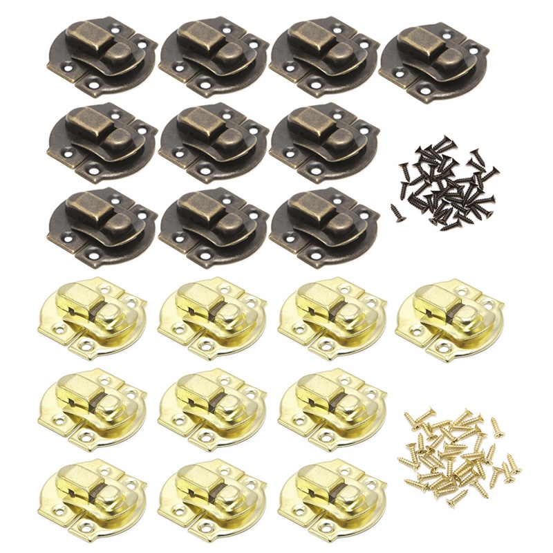 Estone 10x Bloqueio Metal Antigo Fivela Curvada Chifre Fecho Gancho Caixa Jóias Padl