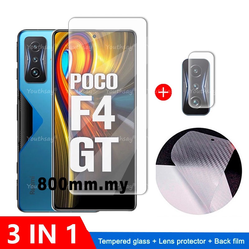 Xiaomi Poco F4 Gt Película De Vidro Câmera 3 Em 1 Para Xiaomi Poco X4