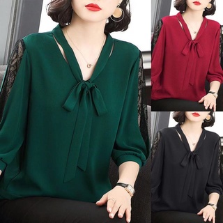 Blusa Feminina De Chiffon Plus Size Com Gola V E Manga Curta