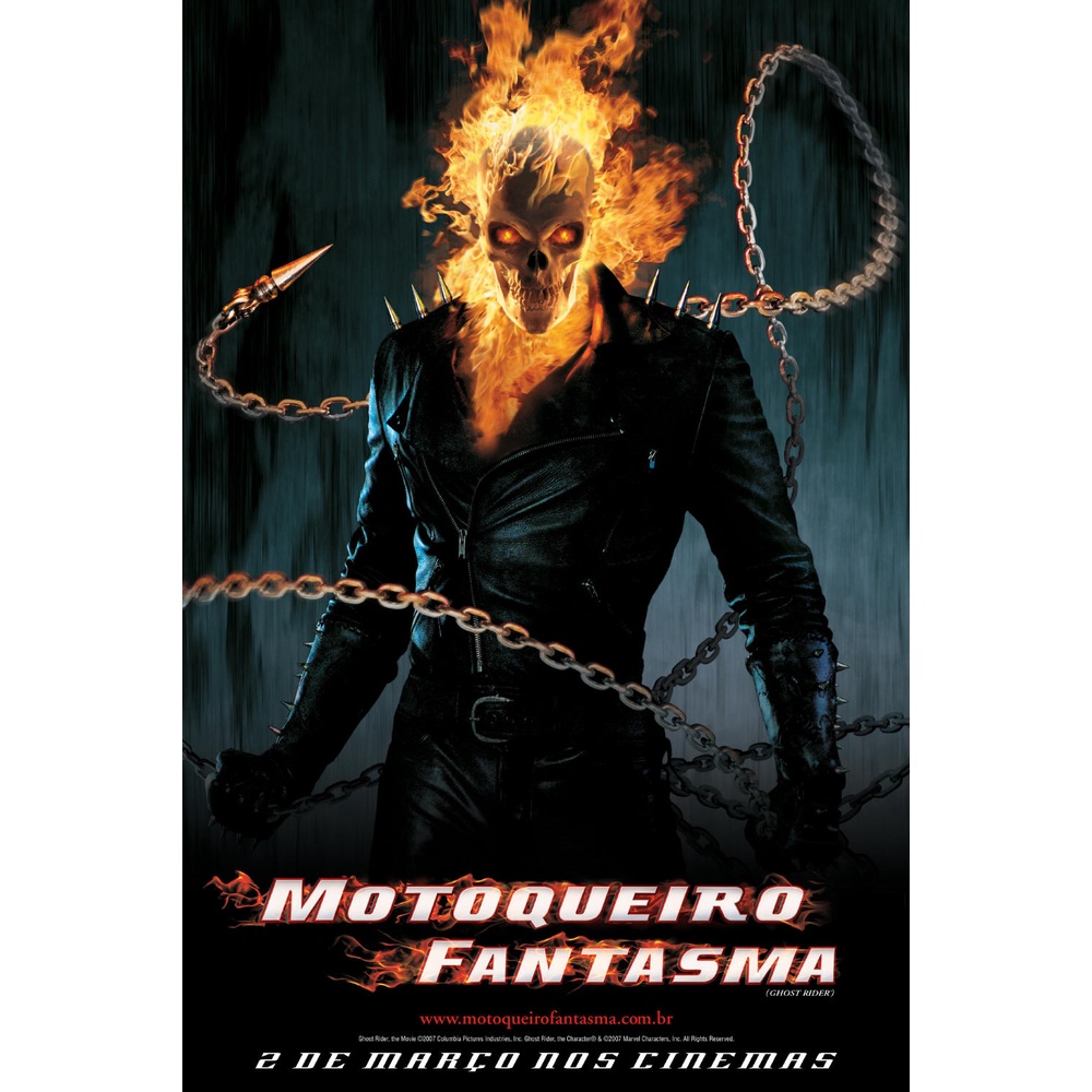 Poster Motoqueiro Fantasma Tamanho Grande A3 Cartaz De Cinema  - Quadro Filme Motoqueiro Fantasma