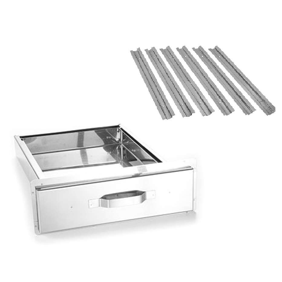 Gaveta Cinzeiro Para Churrasqueira Alvenaria Kit 6 Canaleta 100% Aço Inox 430 Top