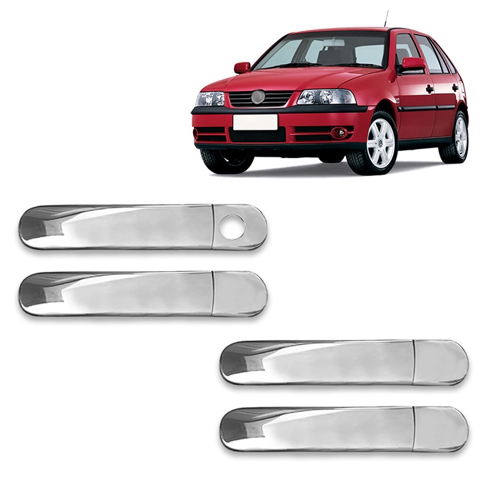Kit Apliques de Maçanetas para Gol e Parati G3 G4 1999 a 2014 - 4 Portas