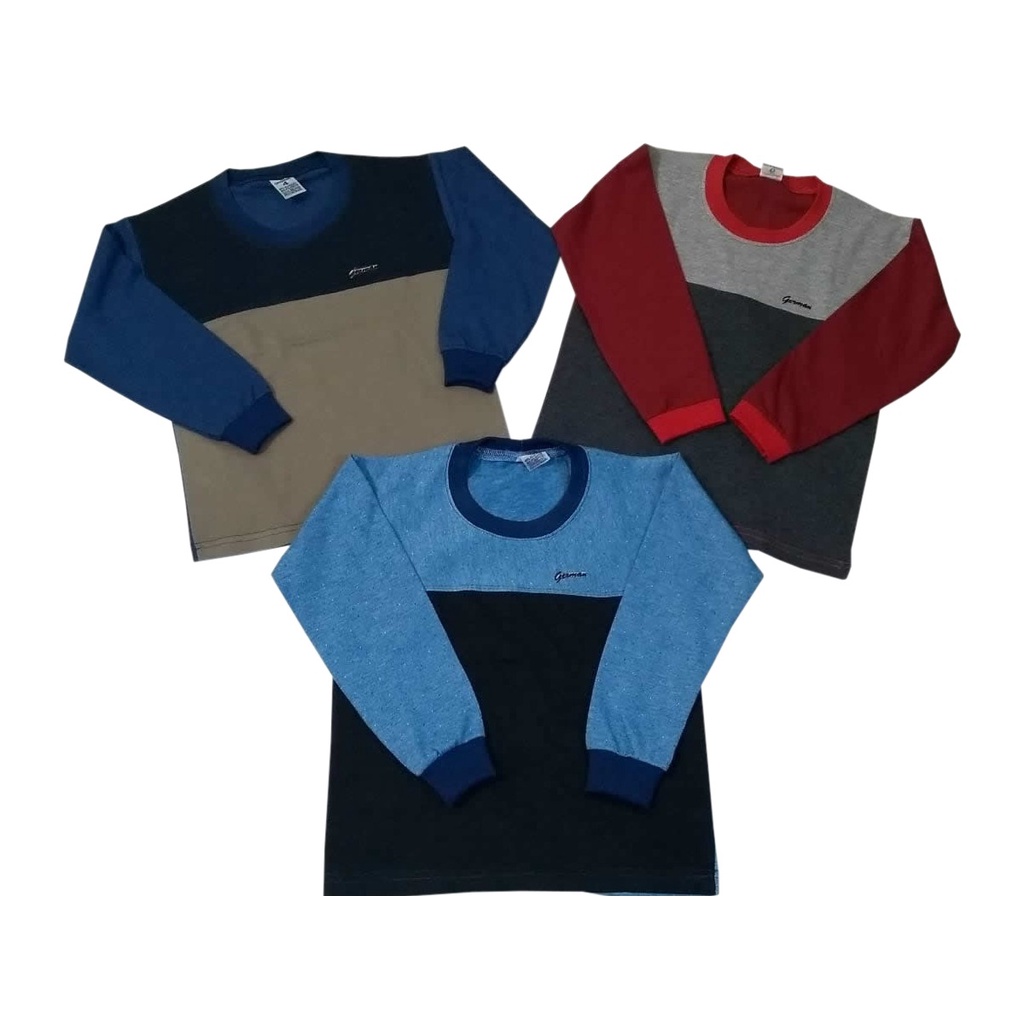Camiseta Infantil Kit c/3 Manga Longa  Barato em Oferta na Shopee