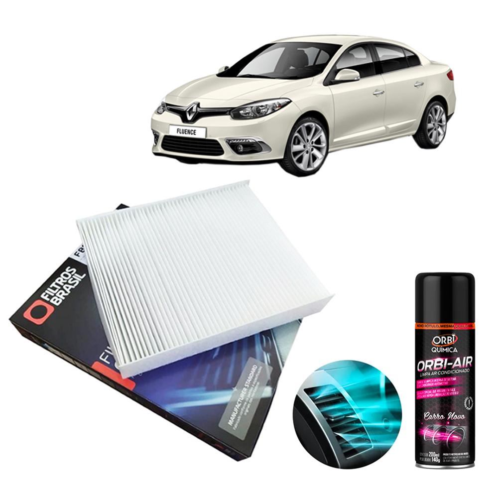 Filtro Cabine Ar Condicionado + Higienizador Renault Fluence