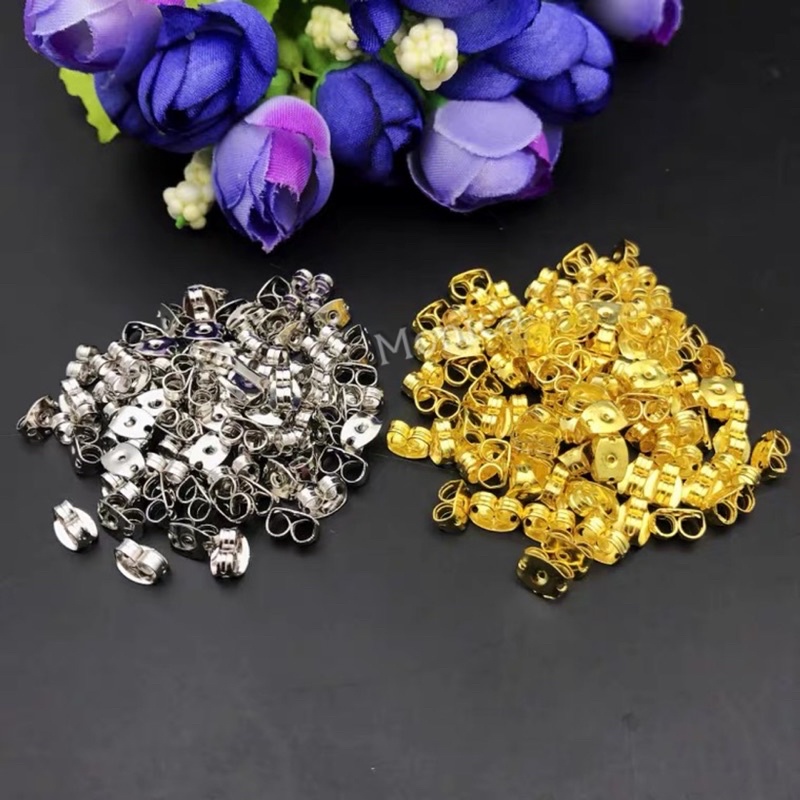 Pacote Com até 50 Pares Tarraxa Borboleta - Dourada - Prata em Oferta na Shopee