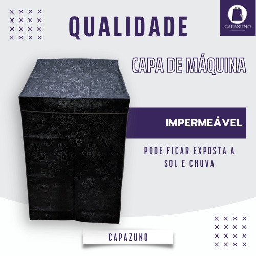 Capa Maquina de Lavar 15Kg a 17Kg IMPERMEÁVEL GROSSA  ELETROLUX COLORMAQ.