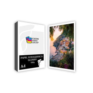 200 folhas Papel Fotográfico 180g Glossy Brilhante A4 Premium Line A prova d