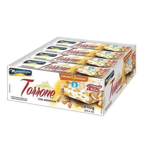 Torrone Amendoim Montevergine - 12 Unidades X 70g