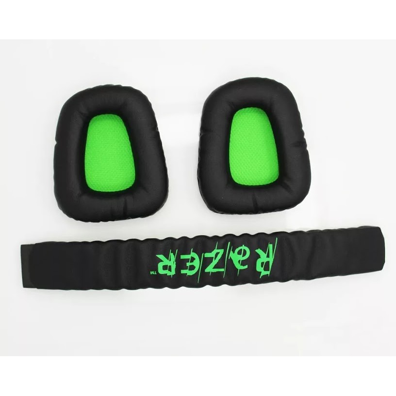 Kit Par De Almofadas Espuma Headset Razer Electra E Chimaera + Headband Gamers