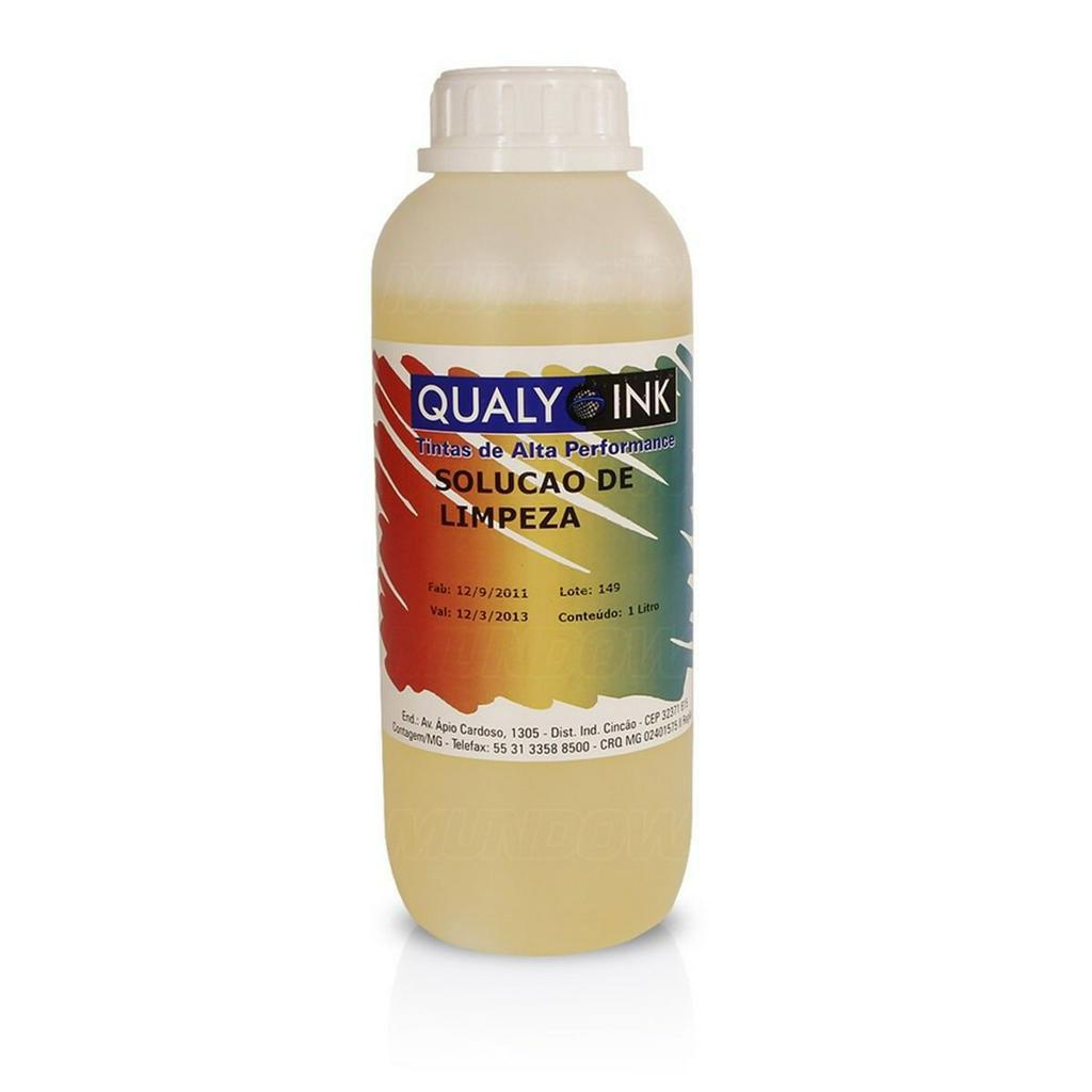 Solução de Limpeza PU Qualy-Ink para Cartucho de Tinta Bulk Ink Tanque de Tinta Refil de 1 Litro