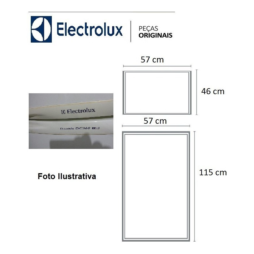 Jogo De Borrachas Eletrolux Dc360 - (geladeira + Congelador) em Oferta na Shopee