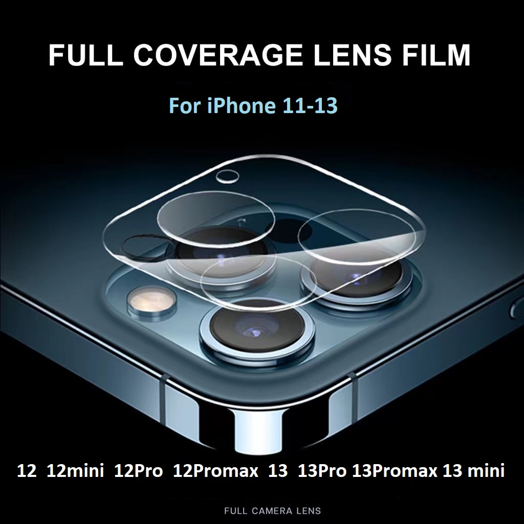Película protetora da lente câmera transparente para iphone 11 12 13 14 15 16 pro puls mini promax – Top de Linha