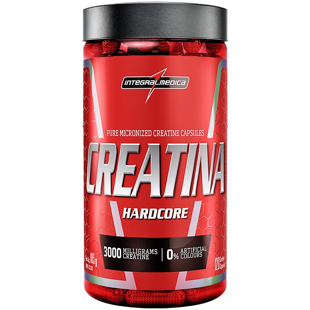 Creatina Hardcore 120 caps - Integralmédica em Oferta na Shopee