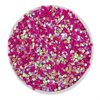 Lantejoulas De Coração Rosa Fucsia 30g paete em Oferta na Shopee