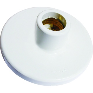 Plafon Plafonier Bocal Branco Soquete Lâmpada 4a E27 Radial em Oferta na Shopee