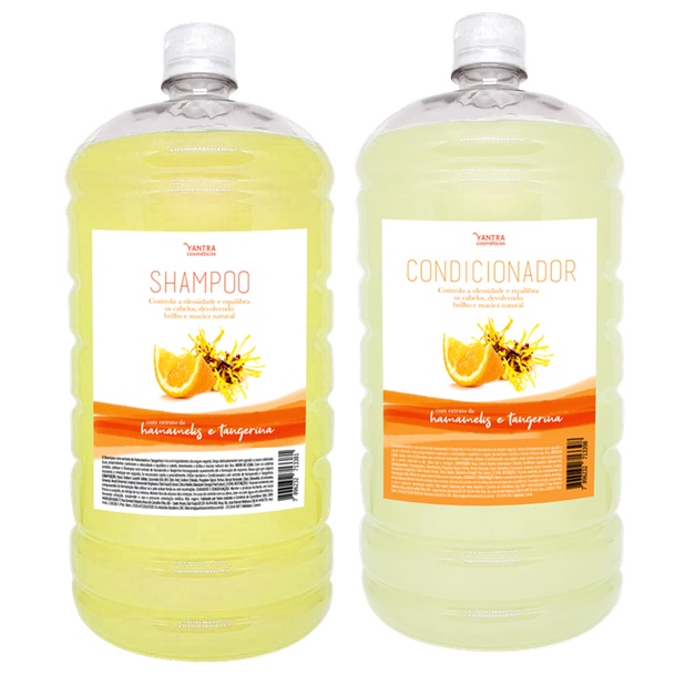 Kit shampoo e condicionador Hamamelis e Tangerina 2 litros Yantra