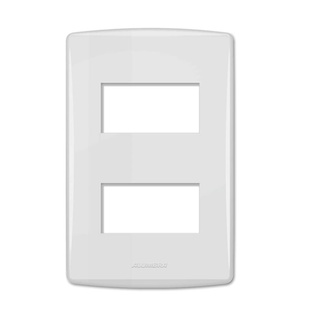 Placa 4x2 2 Módulo Distanciados Branco Siena 6406 Alumbra