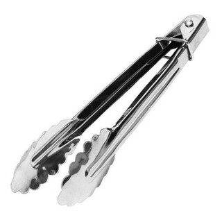 Pegador De Alimentos Longo Jumbo Aço Inox - Culinária 40cm Importado