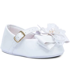 Sapato Bebê Menina Batizado Sapatilha Infantil Boneca 01.05