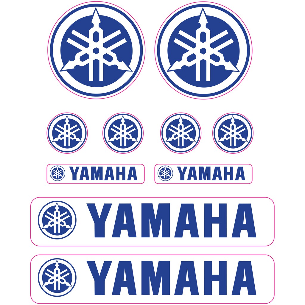 Kit Adesivos Refletivos Capacete Yamaha Azul Motos R904