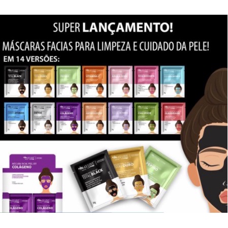 Máscara para limpeza Facial Sachê Skin Care Rosto - Max Love 8g Promoção