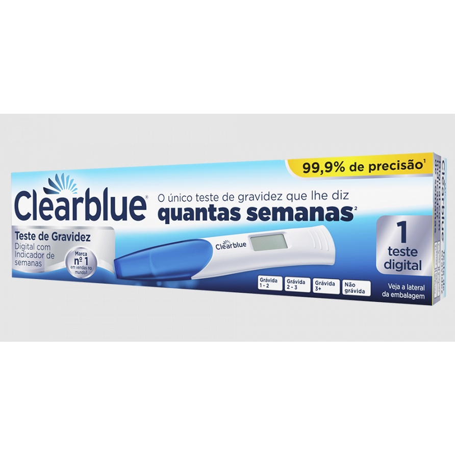 Teste De Gravidez Digital Clear Blue Com Indicador De Semanas Shopee Brasil 