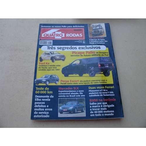 Revista 4 Rodas 96 Setembro Ford Ka Perua Escort Mercede