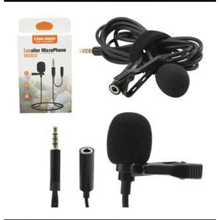 Microfone De Lapela Entrada P2 Com Saída P3 Qualidade