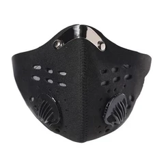 Máscara Com Filtro de Carvão Ativado Ciclismo Motorbike Exercício ao Ar Livre - Odin Fit - Preta