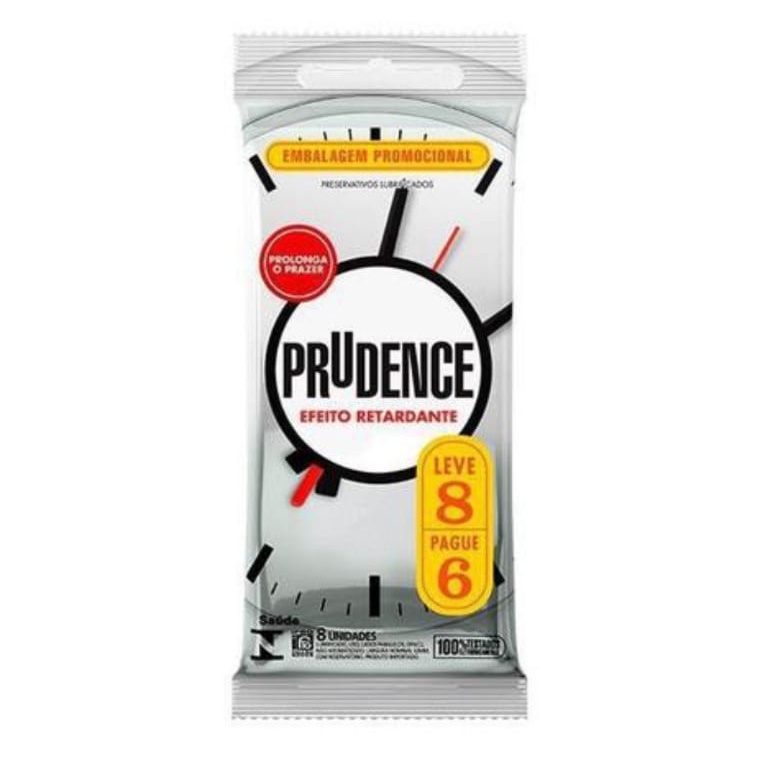 Preservativo Camisinha Prudence Efeito Retardante C/ 8un