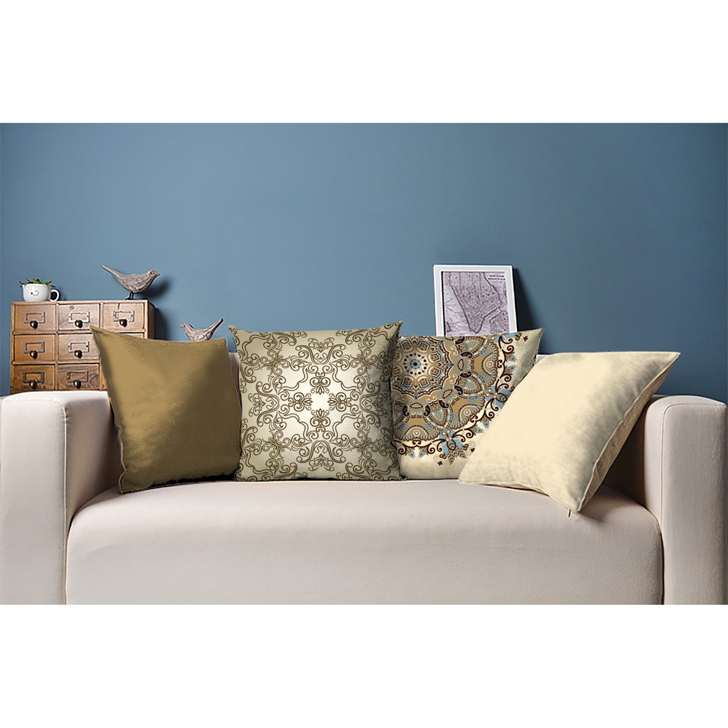 4 Capas de almofada  42x42 – mandala bege  Atelier Valverde