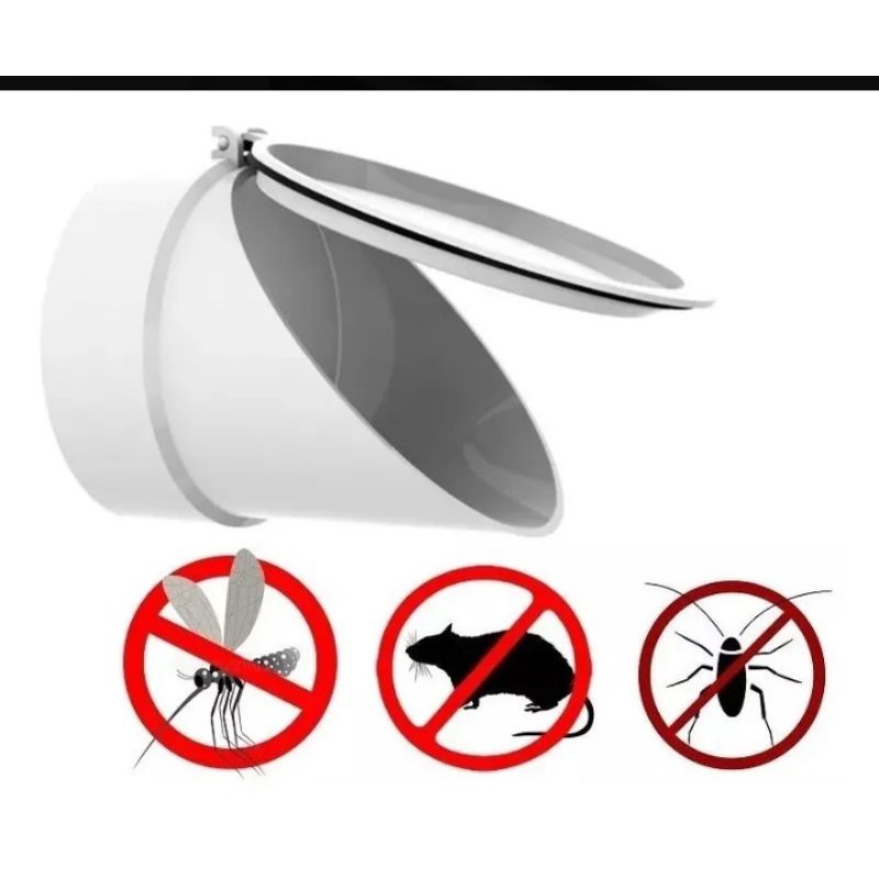 Válvula De Retenção Esgoto 100mm Anti Enchente Pragas Cheiro Roper Plast Kit c/ 2un