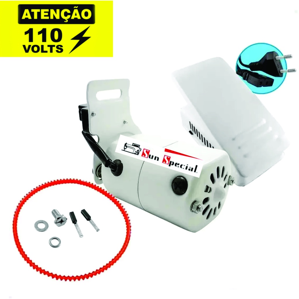 Motor e Pedal para Maquina de Costura Domestica Portátil Singer, Vigoreli, Elgin 110V Westman/Premier