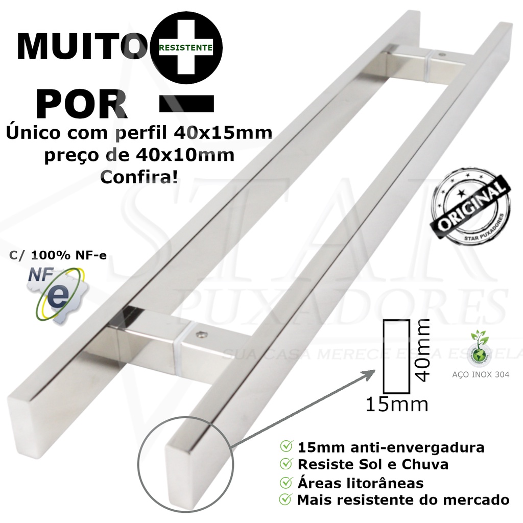 Puxador Retangular Inox: Onde Comprar | BuscaProdutos