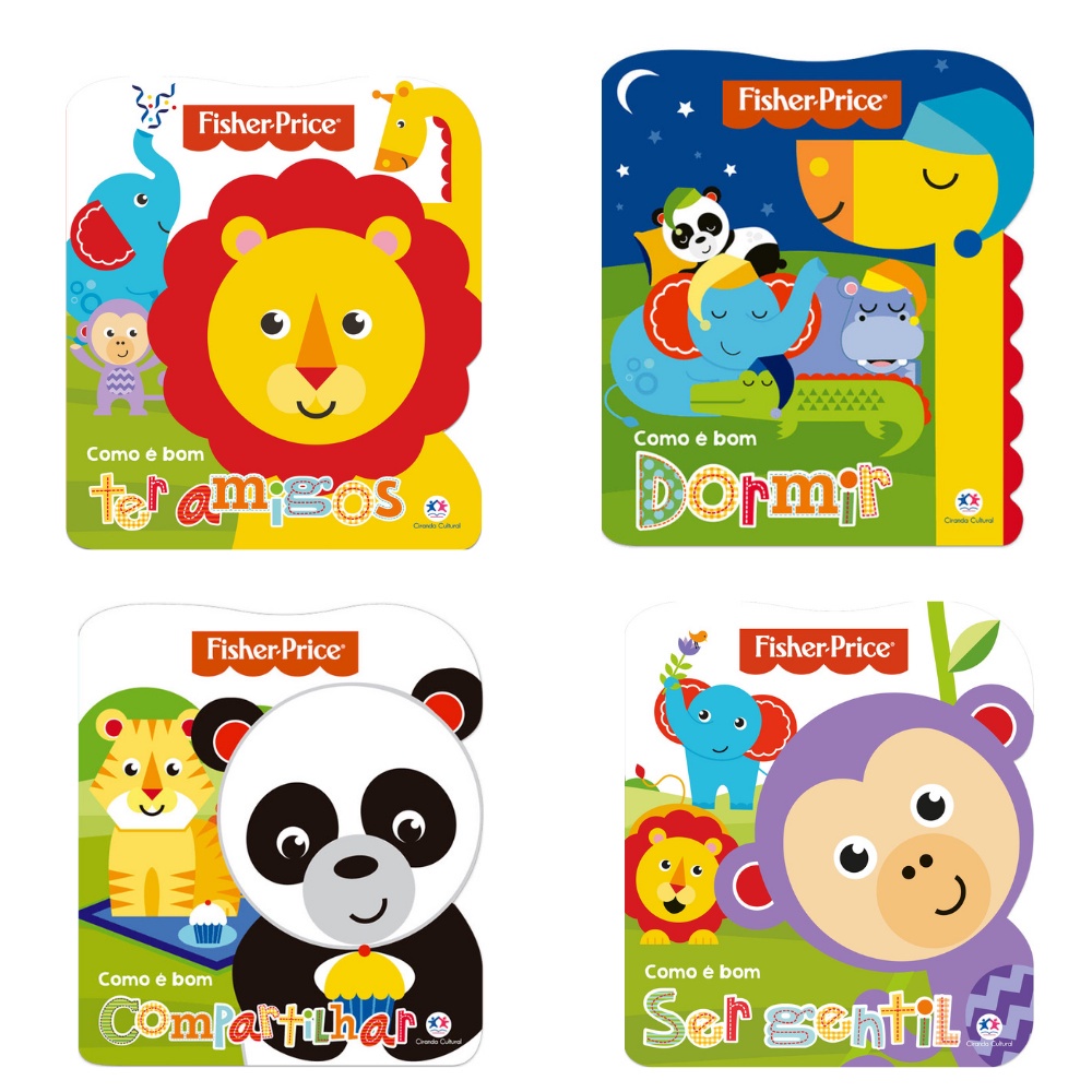 Kit Livros Coleção Como é Bom Fisher-Price Cartonado em Oferta na Shopee