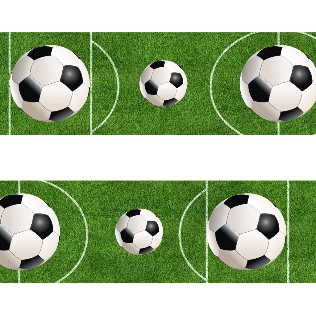 Adesivo Faixa Border Infantil Jogo Futebol Jogador Bola Campo Gramado kit com 5 unidades M24