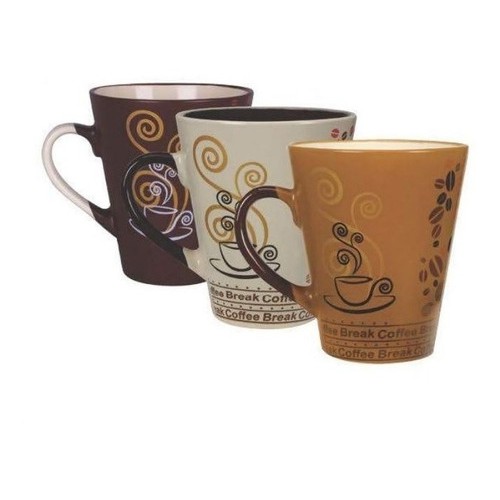 Caneca De Ceramica Moinho Café 300ml 6 Unidades Yazi