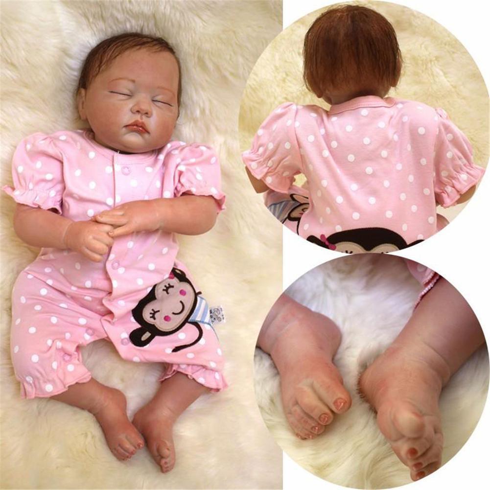 Boneca De Vinil Flexivel Bebe Reborn 55 Cm Silicone Lifelike Bebe Recem Nascido Para Presente De Aniversario 55 Cm Reborn Baby Doll Soft Vinyl Silicone Lifelike Newborn Baby For Birthday Gift Shopee Brasil