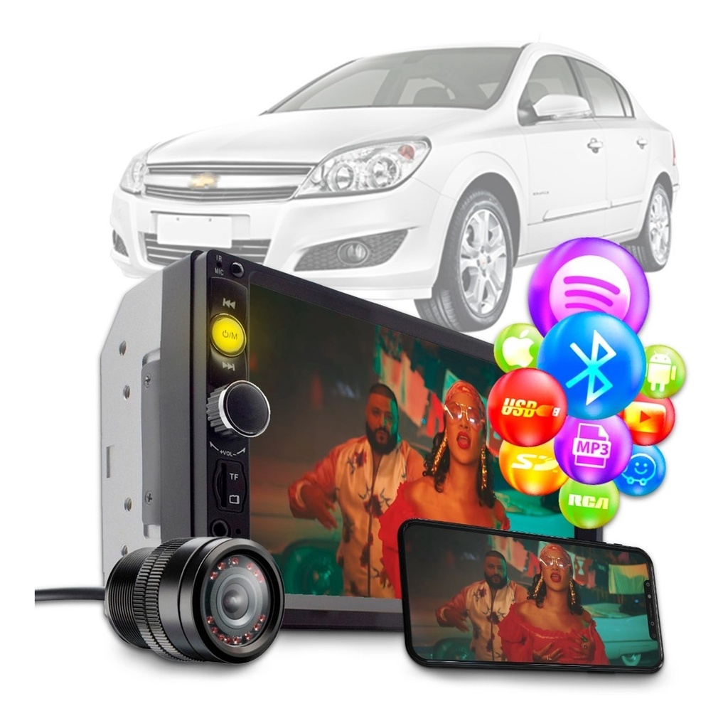 Central Multimídia Mp5 Blueto Vectra Camera Ré Infravermelho em Oferta na Shopee