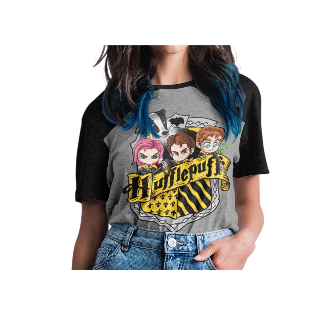 Camiseta Feminina Lufa Lufa Hogwarts Baby Look Harry Potter