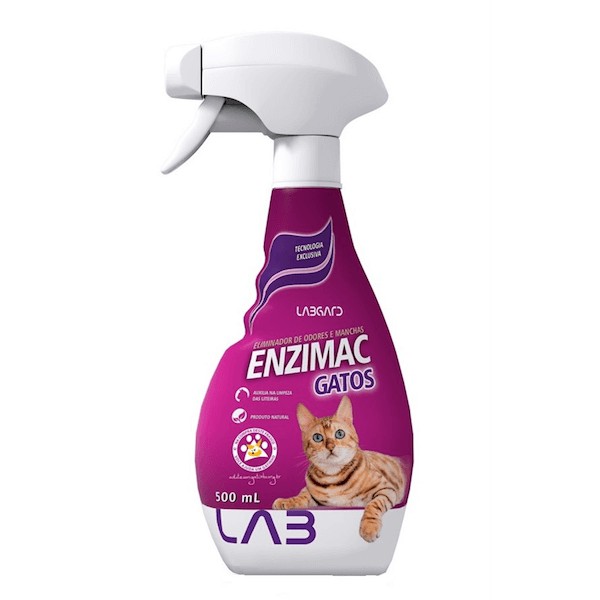 Enzimac Gatos 500mL - Eliminador de Odores e Manchas em Oferta na Shopee
