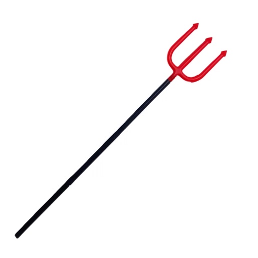 Tridente de Plastico Desmontavel Trispeto Garfo Fantasia Diabinha Diaba Capetinha Acessorio Halloween Dia Das Bruxas